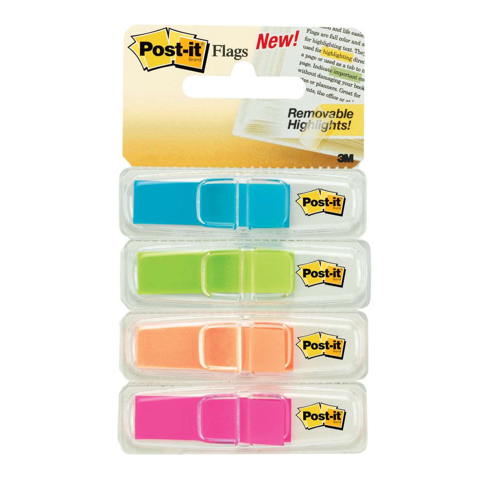 MINI BANDERITAS POSTIT COLORES TROPICALES 140PZS OfficeMax