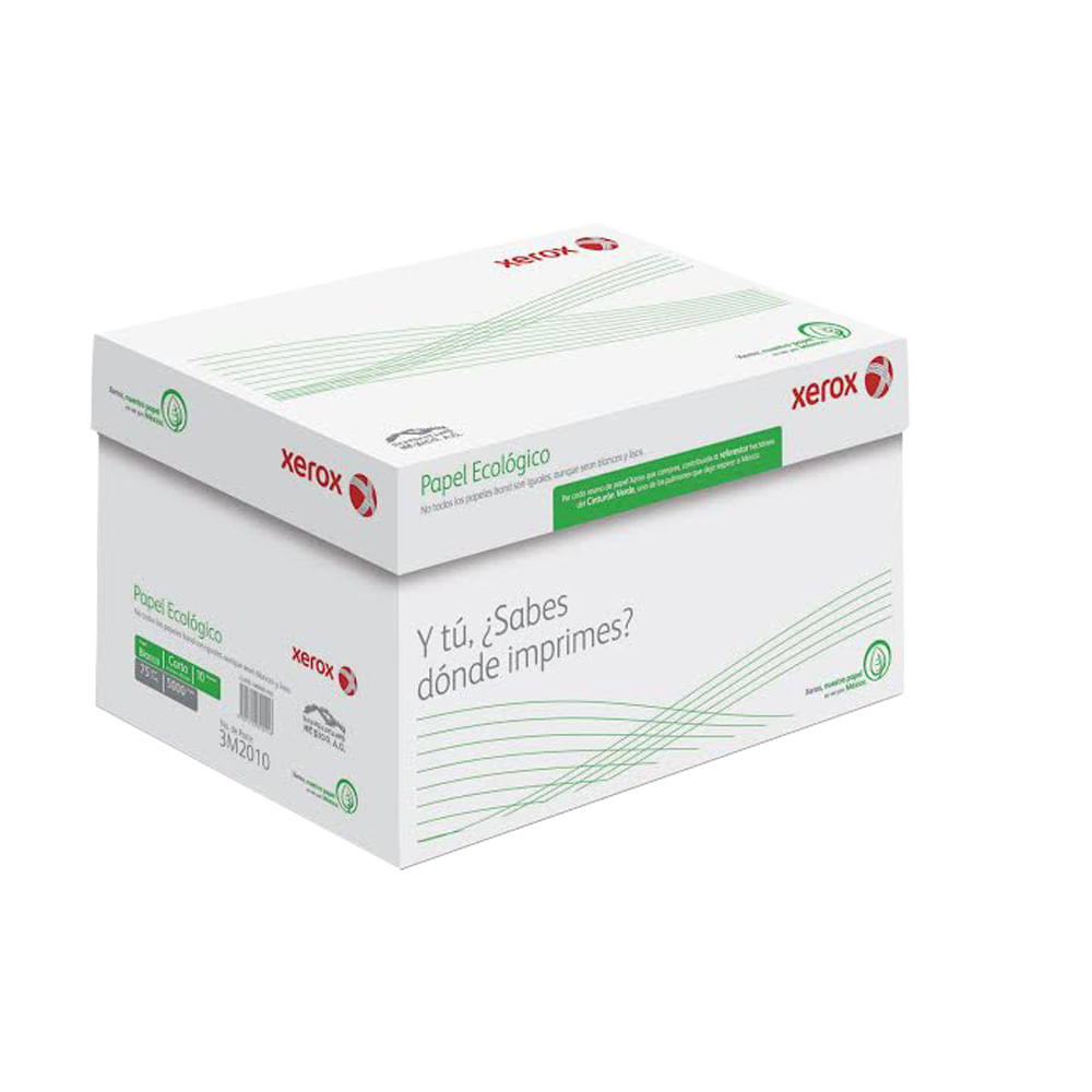 PAPEL ECOLOGICO XEROX CAJA CARTA 5000 HOJAS 90 BLANCURA OfficeMax