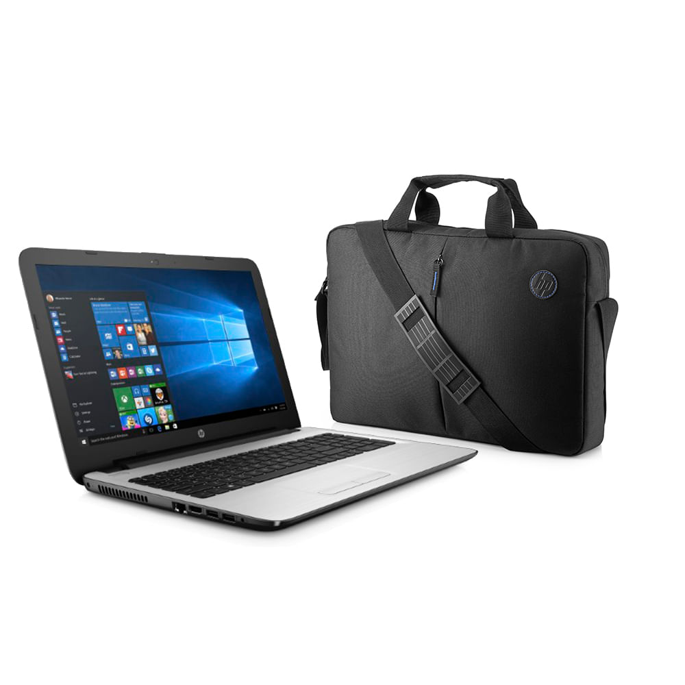 Laptop HP 15ay008la 15.6" 8GB 500GB Pentium Plata + Maletin OfficeMax