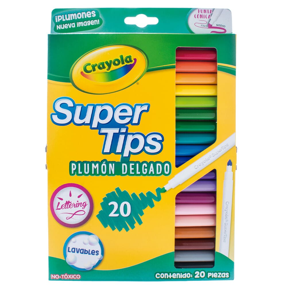 Plumones Delgados Crayola Punto Fino 20| Plumones |OfficeMax Kiosko
