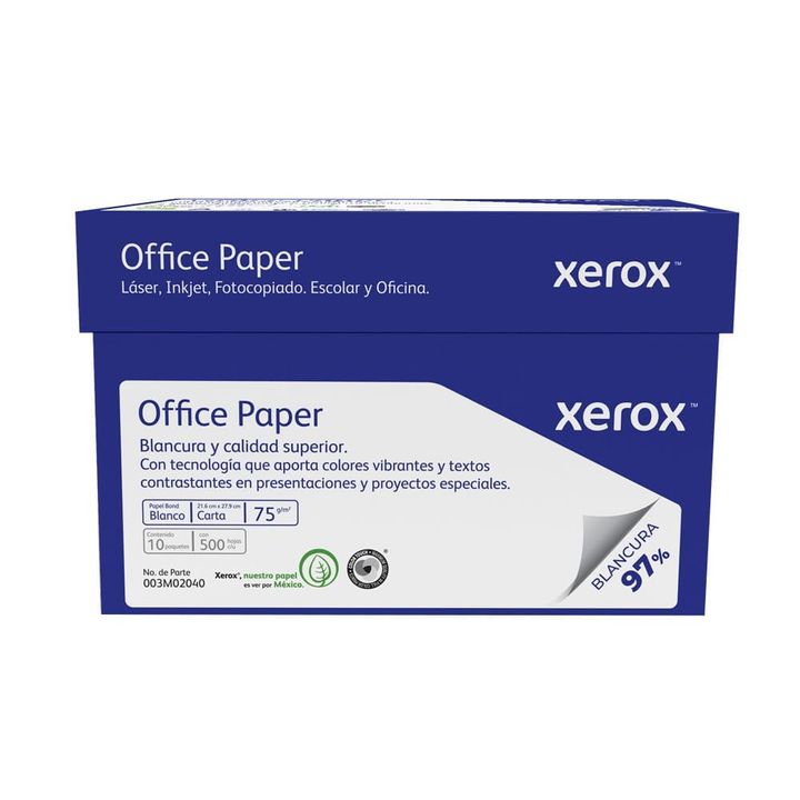 Caja de Papel Tamaño Carta Xerox Multipropósito 97% Blancura 5000 hojas |  Cajas y Paquetes de Papel | OfficeMax - OfficeMax