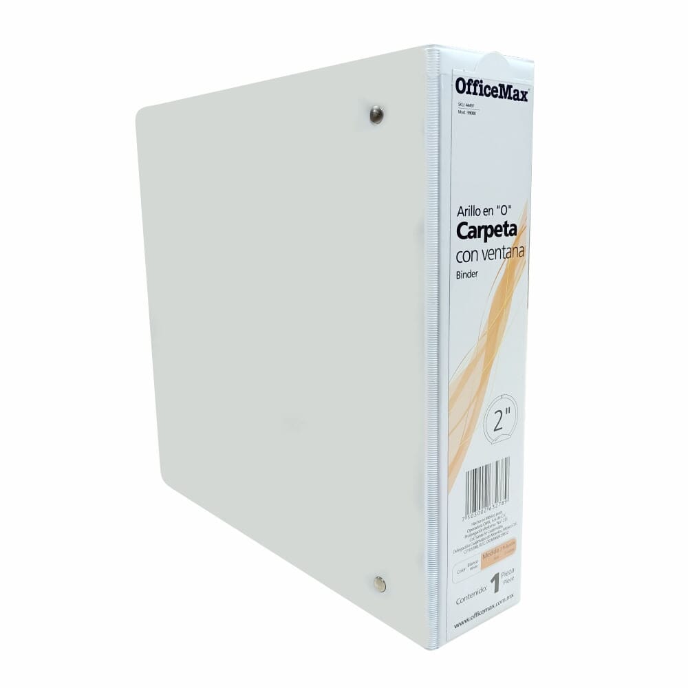 Carpeta Panorámica Tamaño Carta 2" Herraje O OfficeMax Blanca