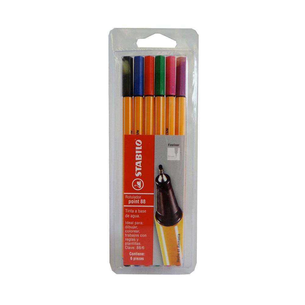 Rotuladores Stabilo Point 88  Rotuladores, Lapices stabilo, Plumas para  escribir