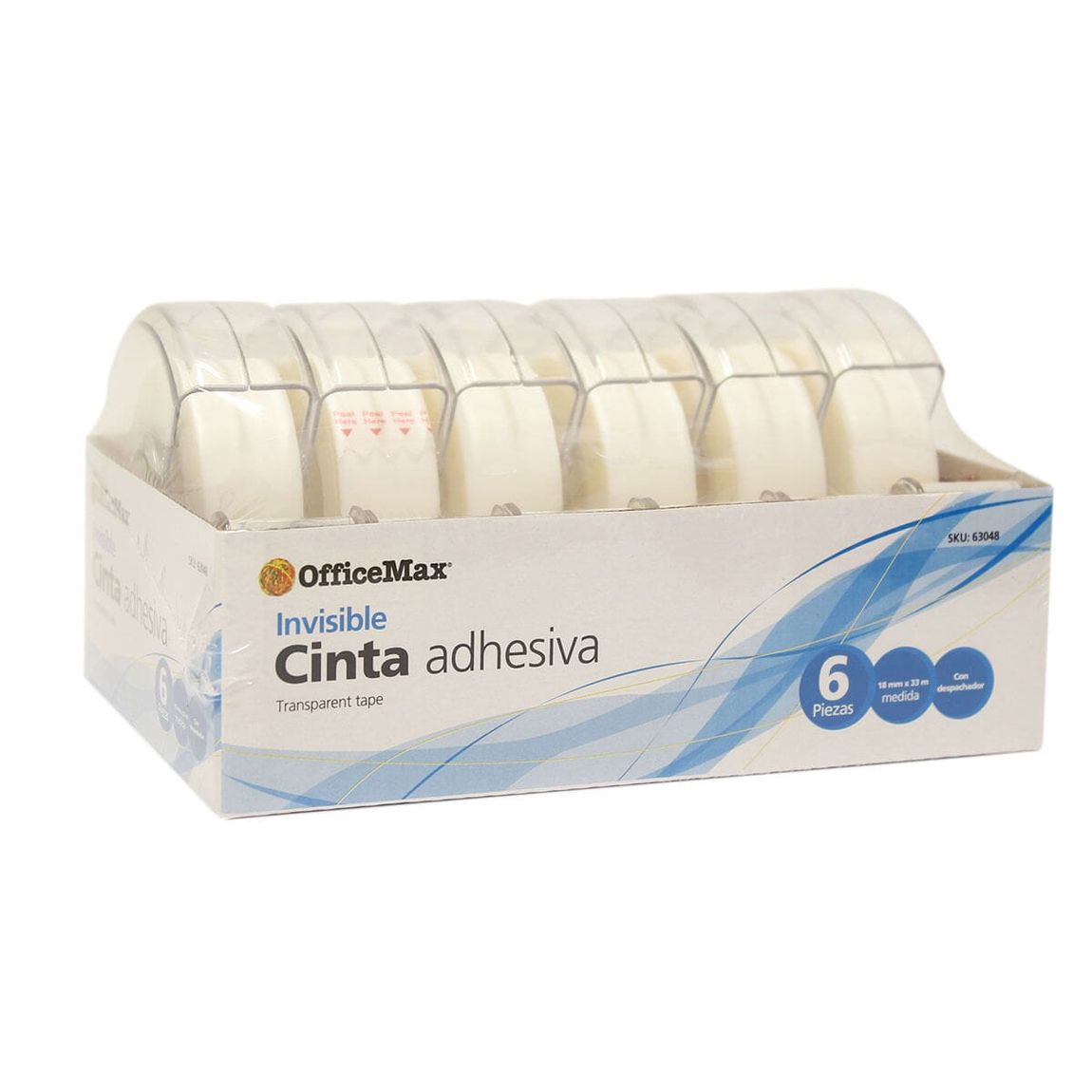 Cinta Adhesiva Invisible Con Despachador 18Mm X 33M. 6 piezas | Cintas  Transparentes | Officemax - OfficeMax