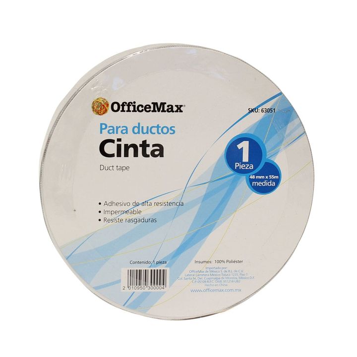 Cinta Para Ductos Gris 48MM X 55M. Soporta Rasgaduras OMX | Cintas de  Empaque | OfficeMax - OfficeMax