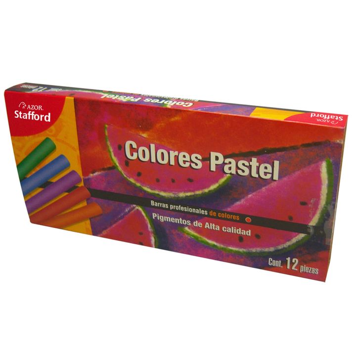 PINTURA PASTEL EN POLVO 12 COLORES STAFFORD | Artículos para Pintura |  OfficeMax - OfficeMax