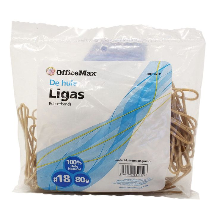 LIGAS COLOR NATURAL N°18 80GR OFFICEMAX | Ligas | OfficeMax - OfficeMax