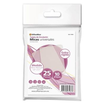 MICA EXTRARIGIDA OMX  10MM 25P | Engargolar y Enmicar | OfficeMax  - OfficeMax