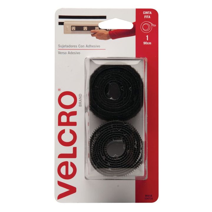 Cinta Sujetadora Velcro  1 juego negro | Velcro | OfficeMax -  OfficeMax