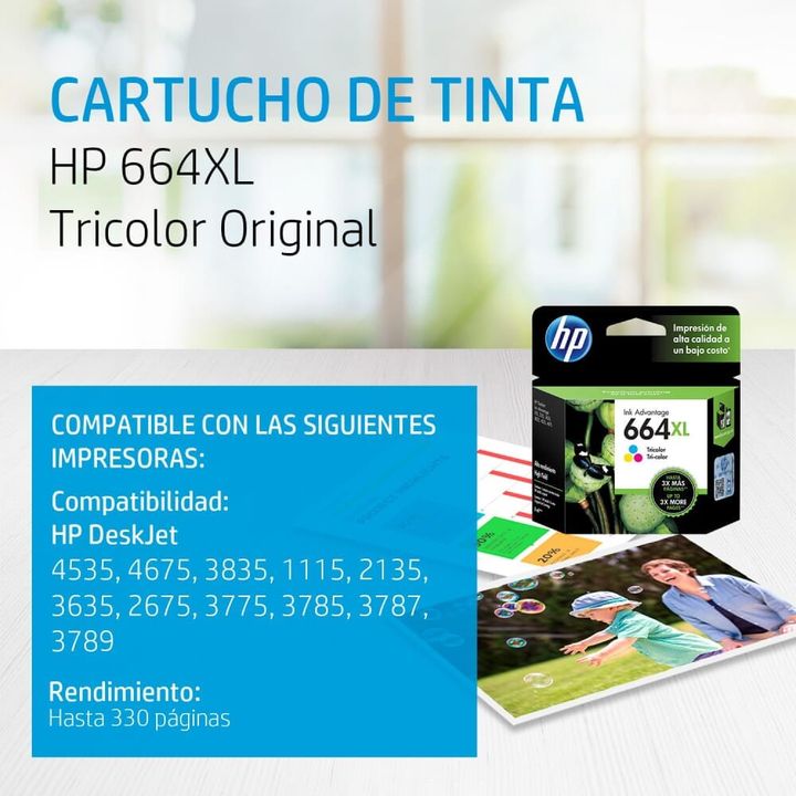 Cartucho HP 664XL Tricolor | Cartuchos deTinta - OfficeMax