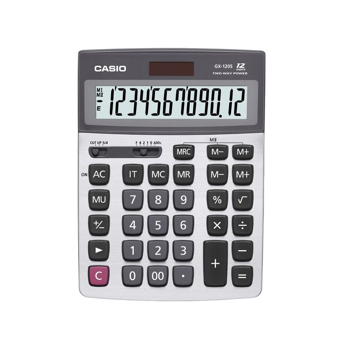 Calculadora Casio Mini De Escritorio Gx-120B 12 Dígitos | Calculadoras  Escritorio | Casio - OfficeMax