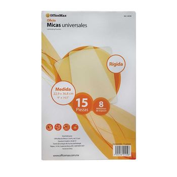 MICA RIGIDA OMX  X  8MM 25P | Engargolar y Enmicar | OfficeMax -  OfficeMax