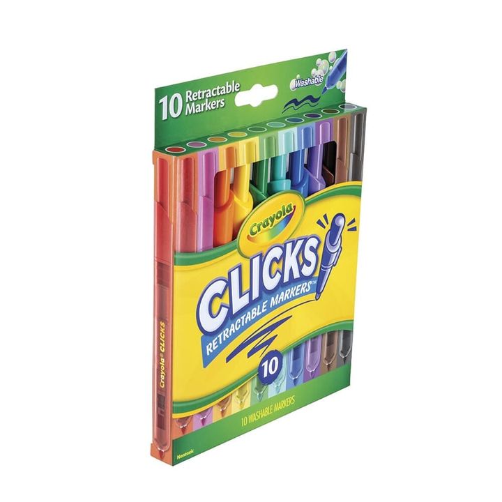Crayola - Con los plumones lavables Clicks de Crayola, ¡olvídate