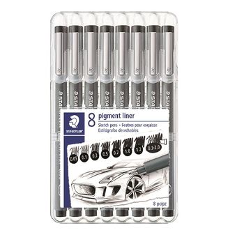 Staedtler 308 Pigment Liner 5+1 Deskset