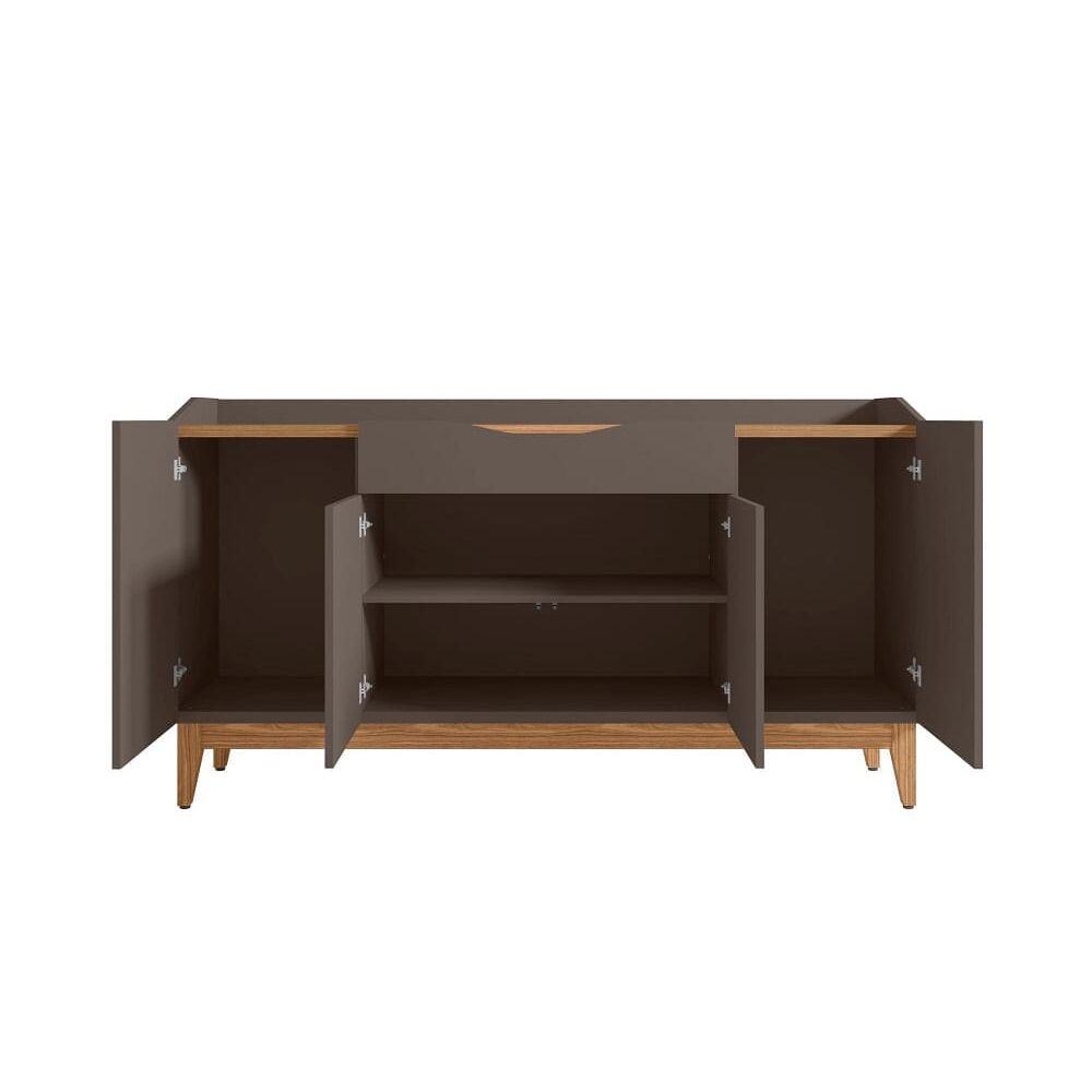 Credenza Alterego Ravena Gris con Nogal Muebles OfficeMax Kiosko