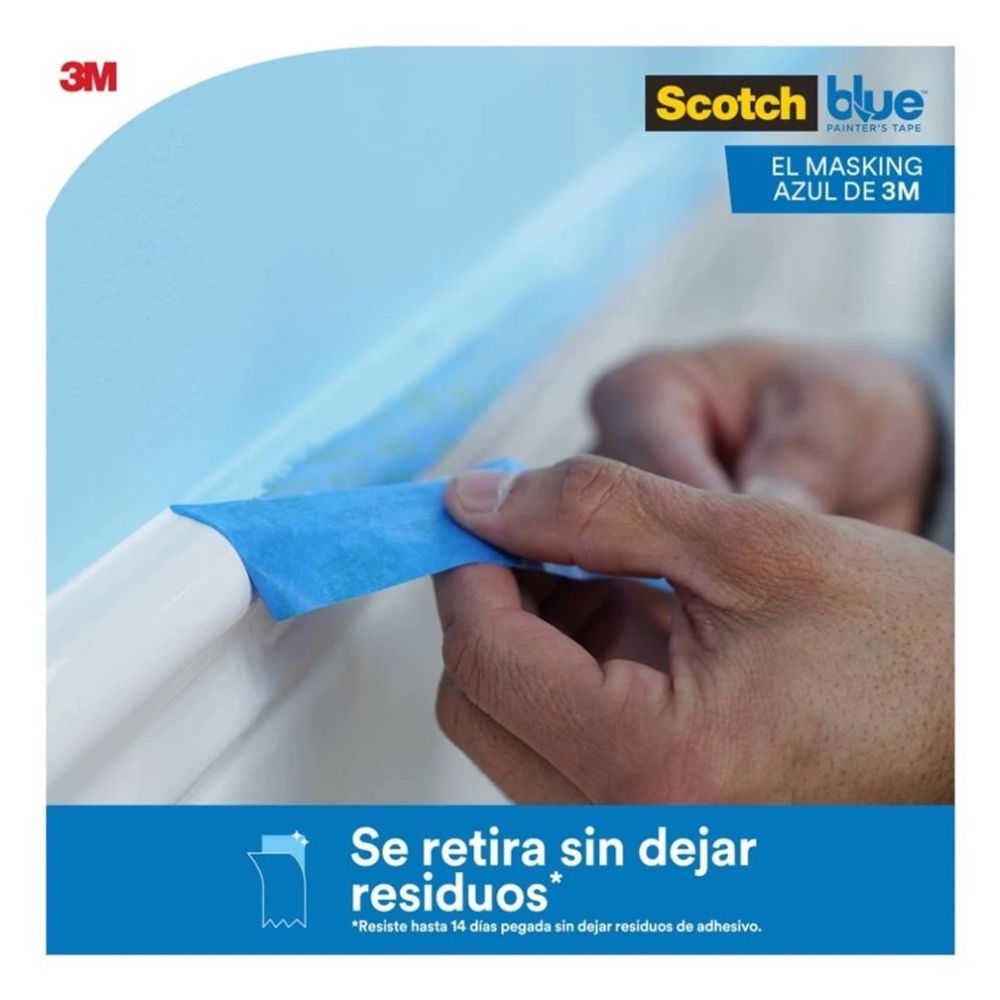 Cinta De Enmascarar ScotchBlue Sharp Lines Painter’s Tape 2093, 24 Mm X 41 Metros Azul