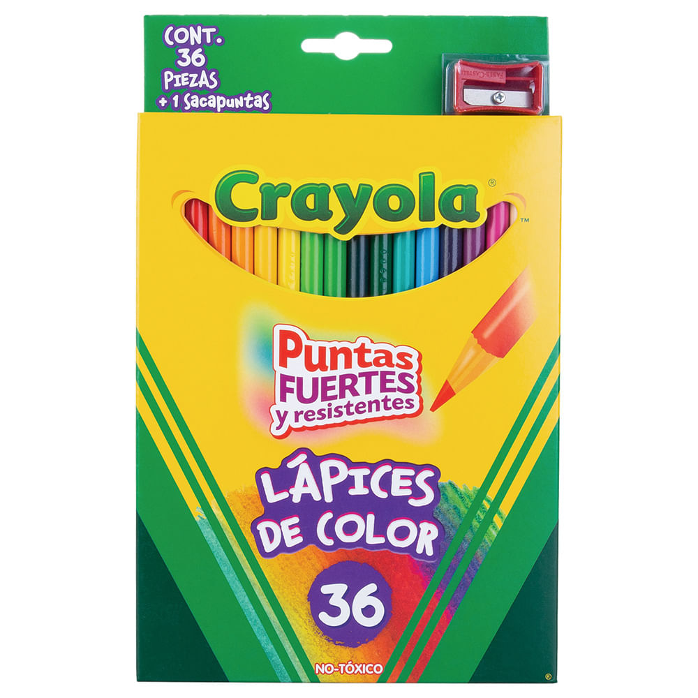 Lápices de Colores Largos Redondos Jgox36un