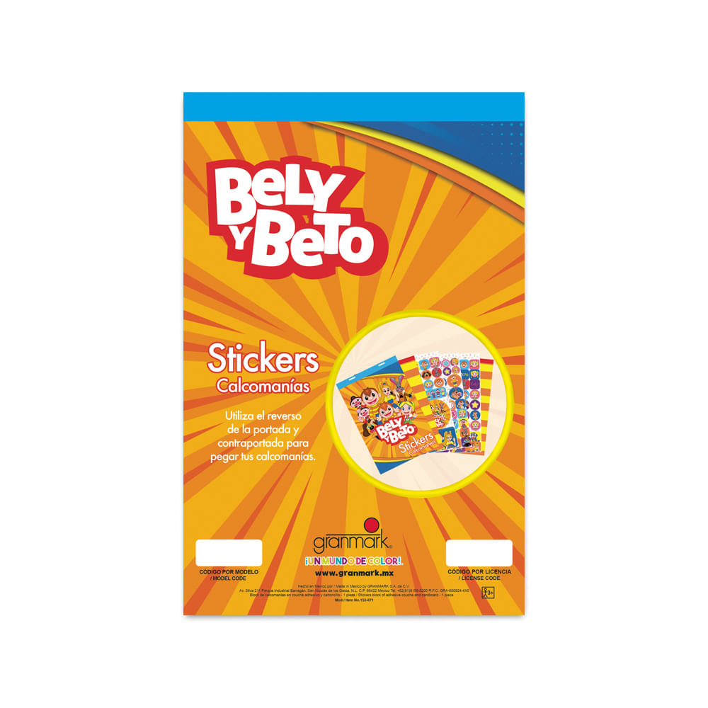 Bloc de Stickers Granmark Beli y Beto | Stickers | OfficeMax - Kiosko