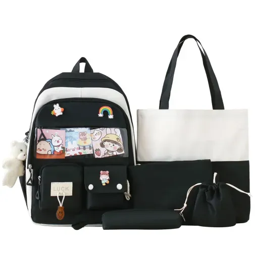 mochila-y-accesorios-aoku-luck-negro-5-pzs-5190508 mochila-y-accesorios-aoku-luck-negro-5-pzs-5190508