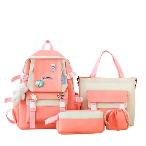 mochila-y-accesorios-aoku-luck-rosa-4-pzs-5190461 mochila-y-accesorios-aoku-luck-rosa-4-pzs-5190461