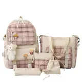mochilas-cuadros-aoku-rosa-5-pzs-5190409