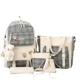 mochilas-cuadros-aoku-gris-5-pzs-5190287