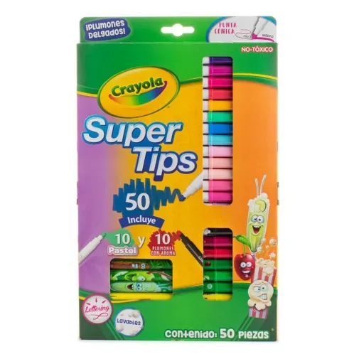 set_plumones_super_tips_crayola_lavables_frente set_plumones_super_tips_crayola_lavables_frente