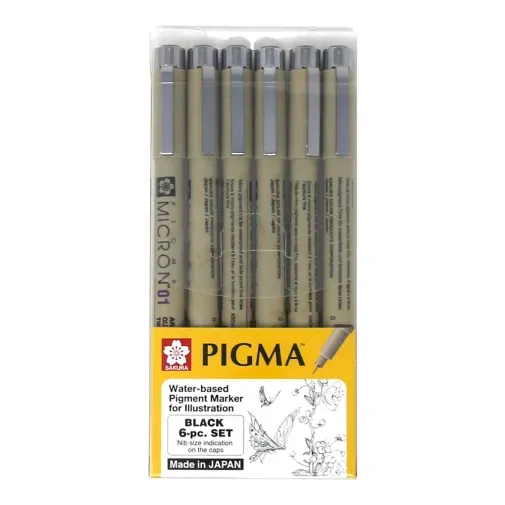 estrilografos-sakura-pigma-micron-negro-6-pzs-84511316577 estrilografos-sakura-pigma-micron-negro-6-pzs-84511316577