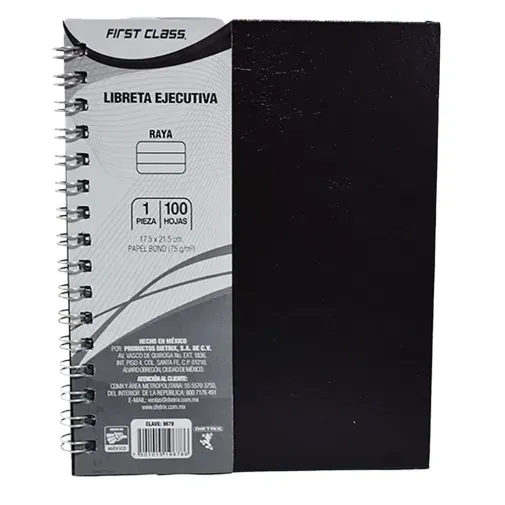 cuaderno_engargolado_first_class_raya_frente cuaderno_engargolado_first_class_raya_frente