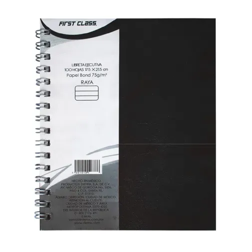 cuaderno_engargolado_first_class_raya_frente cuaderno_engargolado_first_class_raya_frente