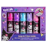 set_de_5_gises_jumbo_kuromi_escritura