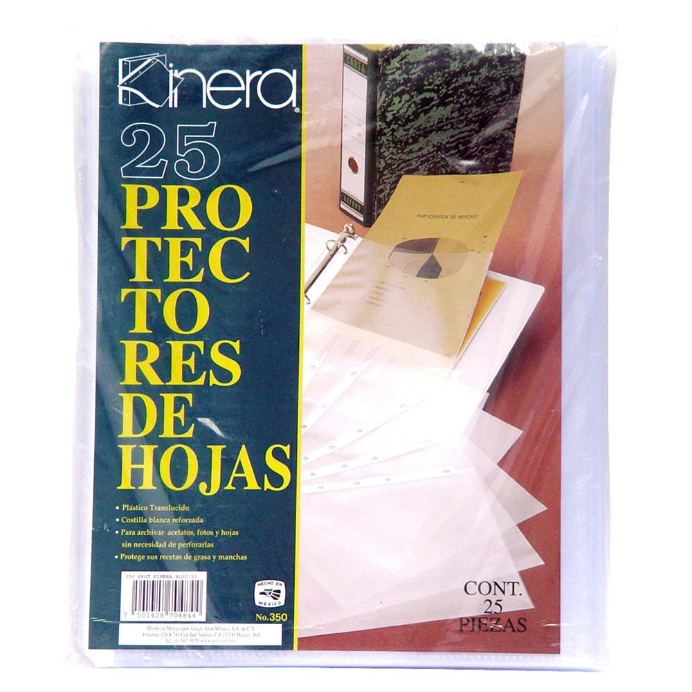 Protector De Hojas Kinera 25 Piezas Officemax 4858