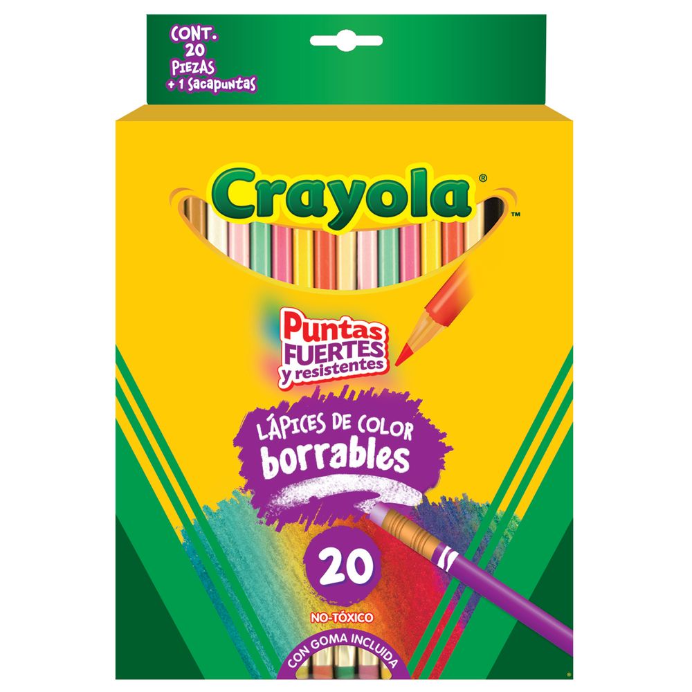 Colores Borrables 20 piezas - OfficeMax colores borrables crayola