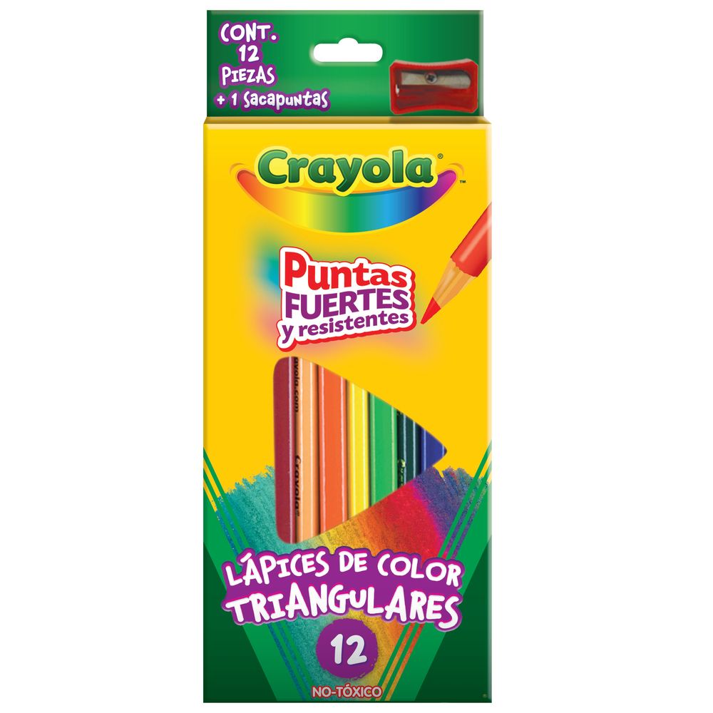 Colores Crayola Triangular 12 piezas - OfficeMax colores crayola 12 piezas