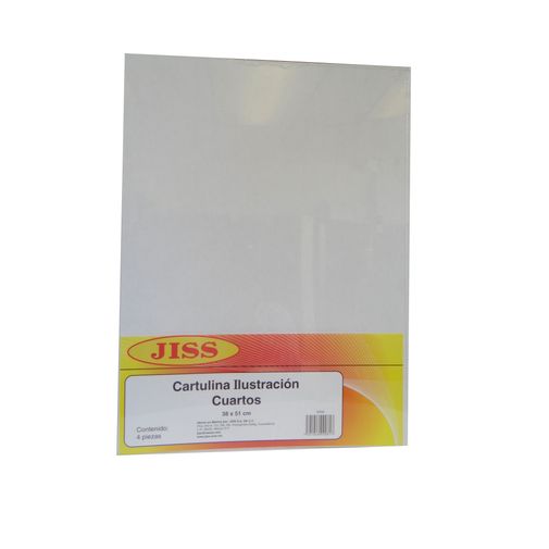 Cartulina Ilustración Cuartos Blanco 51x38 cm