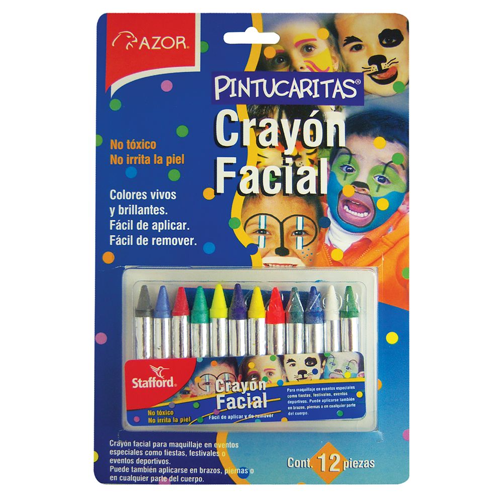 CRAYON FACIAL 12 COLORES OfficeMax