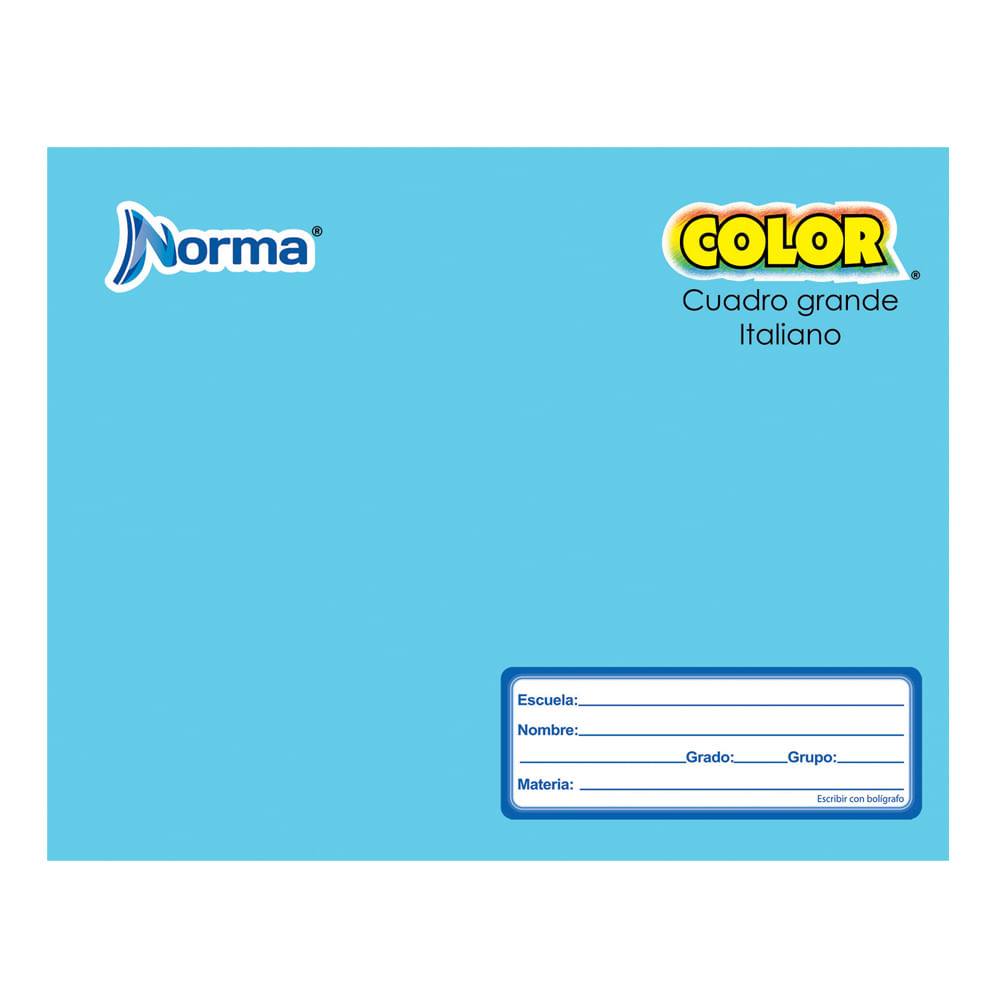 Cuaderno Italiano Cosido Cuadro Aleman C14 Norma Color 100 Hojas 