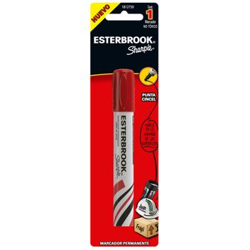 Marcador-Permanente-Esterbrook-Punta-Cincel-Rojo-Pieza