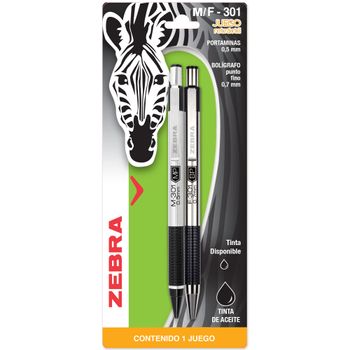 Boligrafo-y-lapicero-Zebra-tinta-neg-.7mm-lapicero-.5mm-2pz
