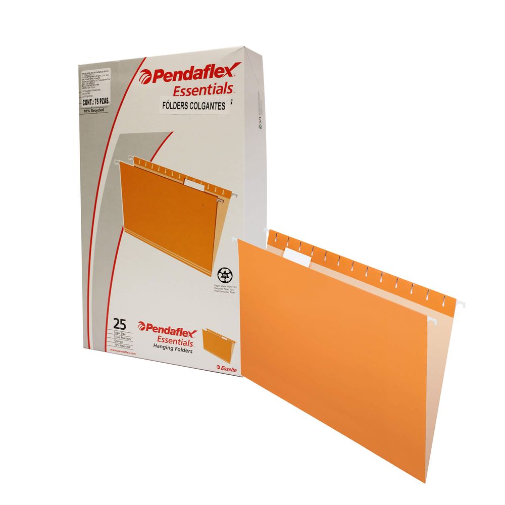 FOLDER COLGANTE PENDAFLEX OFICIO NARANJA 25PZ Folders OfficeMax