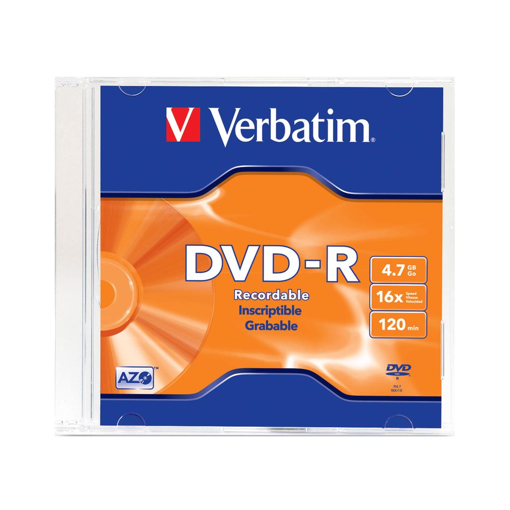 DVD-R Verbatim 4.7GB 16X Individual | Almacenamiento digital ...