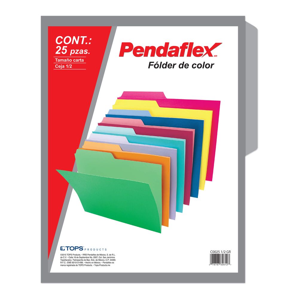 FOLDER GRIS CARTA 25 PIEZAS PENDAFLEX Folders OfficeMax OfficeMax