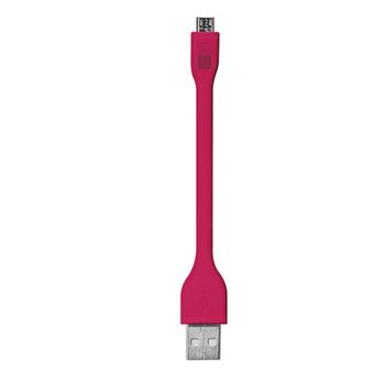 Cable-Micro-USB-Corto-Case-Logic-Rosado