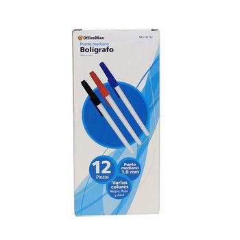 Boligrafo-Ballpoint-Colores-Punto-Mediano-1.0MM-12-Piezas