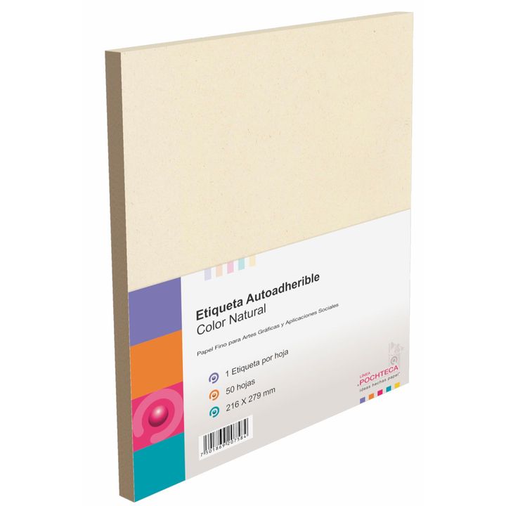 Etiqueta Color Natural Carta 50h Etiquetas Officemax