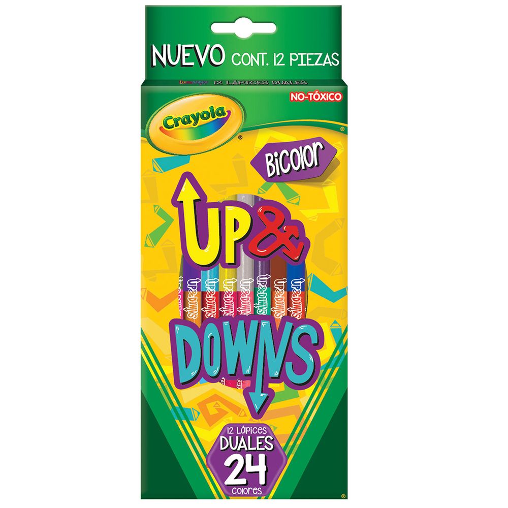 Lápices de Colores Bicolor Crayola 12pz| Colores | OfficeMax - Kiosko colores crayola bicolor precio