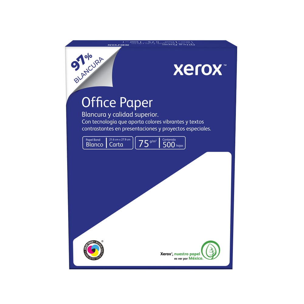 Paquete de Hojas Tamaño Carta Xerox Office Papper 97% Blancura 500 hojas |  Cajas y Paquetes de Papel | OfficeMax - Kiosko