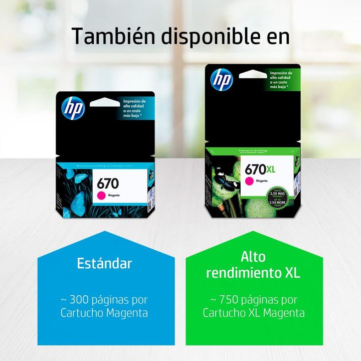 Cartucho HP 670 Magenta | Cartuchos deTinta - OfficeMax