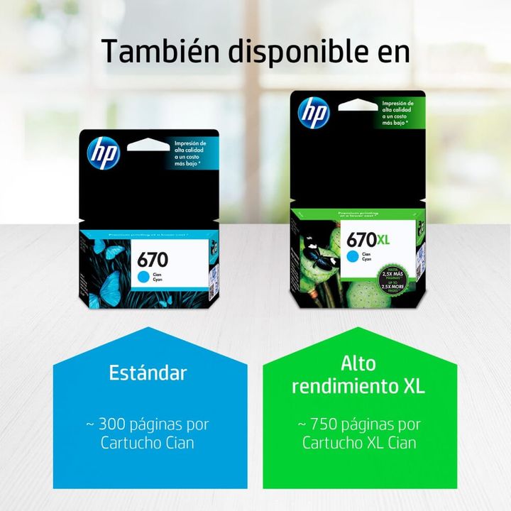 Cartucho HP 670 Cyan | Cartuchos deTinta - OfficeMax