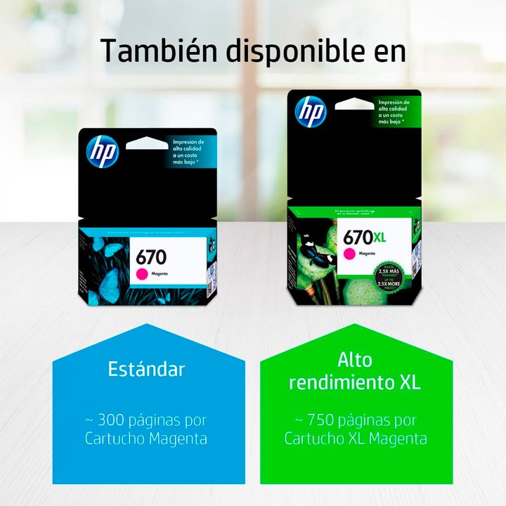 Cartucho HP 670XL Magenta | Cartuchos deTinta - OfficeMax
